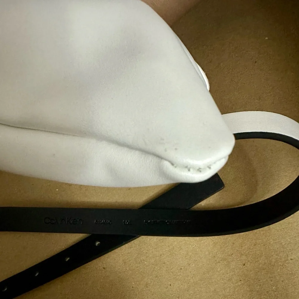 NWT - Calvin Klein White Belt Bag L/XL